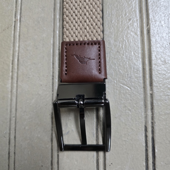 Tommy Bahama Mens Navy and Beige Braided Belt 32 - 36 - Picture 3 of 12